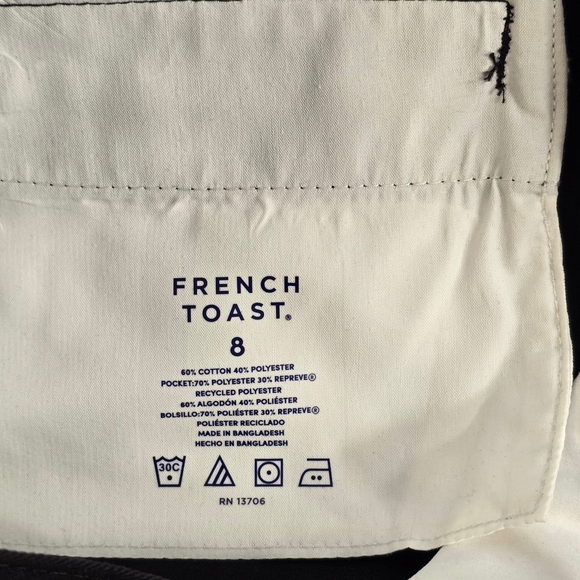 FRENCH TOAST Boys' School Uniform Pleated Relaxed Fit Khaki Pants. 8 Husky - Picture 12 of 14